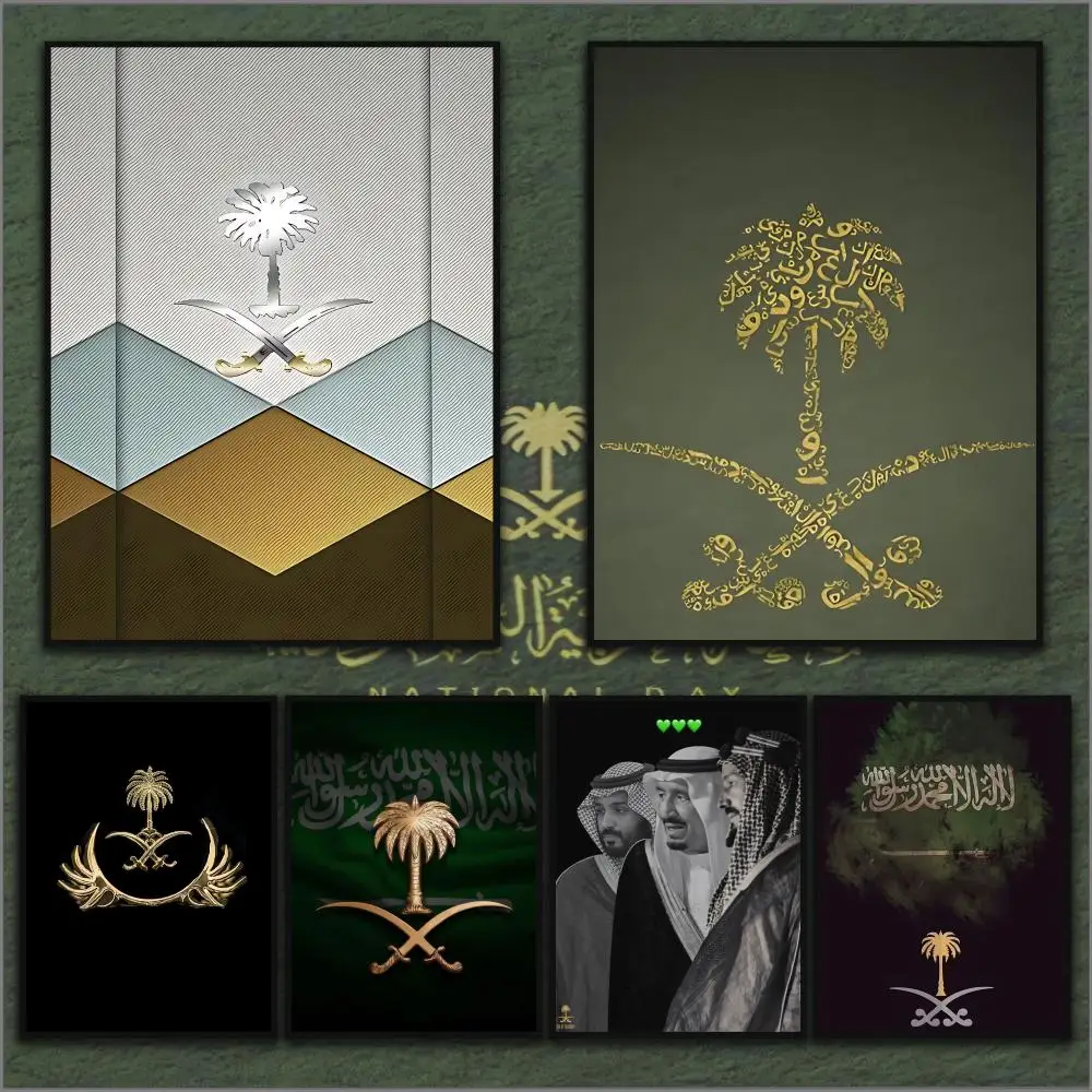 

Kingdom Of Saudi Arabia Flag Poster HD Anime Hot Theme Singer/OST/Movie-Waterproof Self-Stick Home Decor