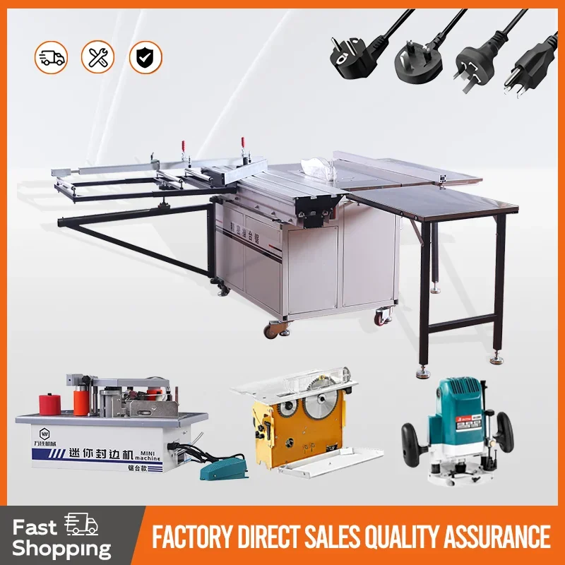 2600W Precision Rocker Arm Sliding Table Saw Dust-free Cutting Saw Multi-function Woodworking Table Cutting Machine