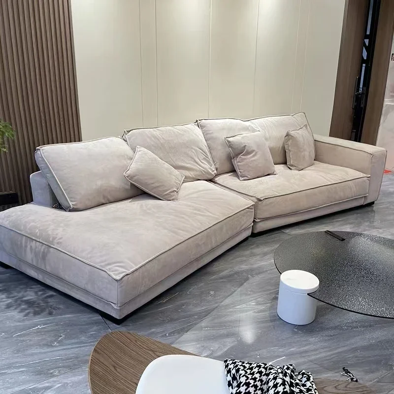 White Simple Soft Sofa Chair Unique Filling Nordic Individual Loveseat Lazy Sofa Modern Designer Divano Soggiorno Home Furniture image 2