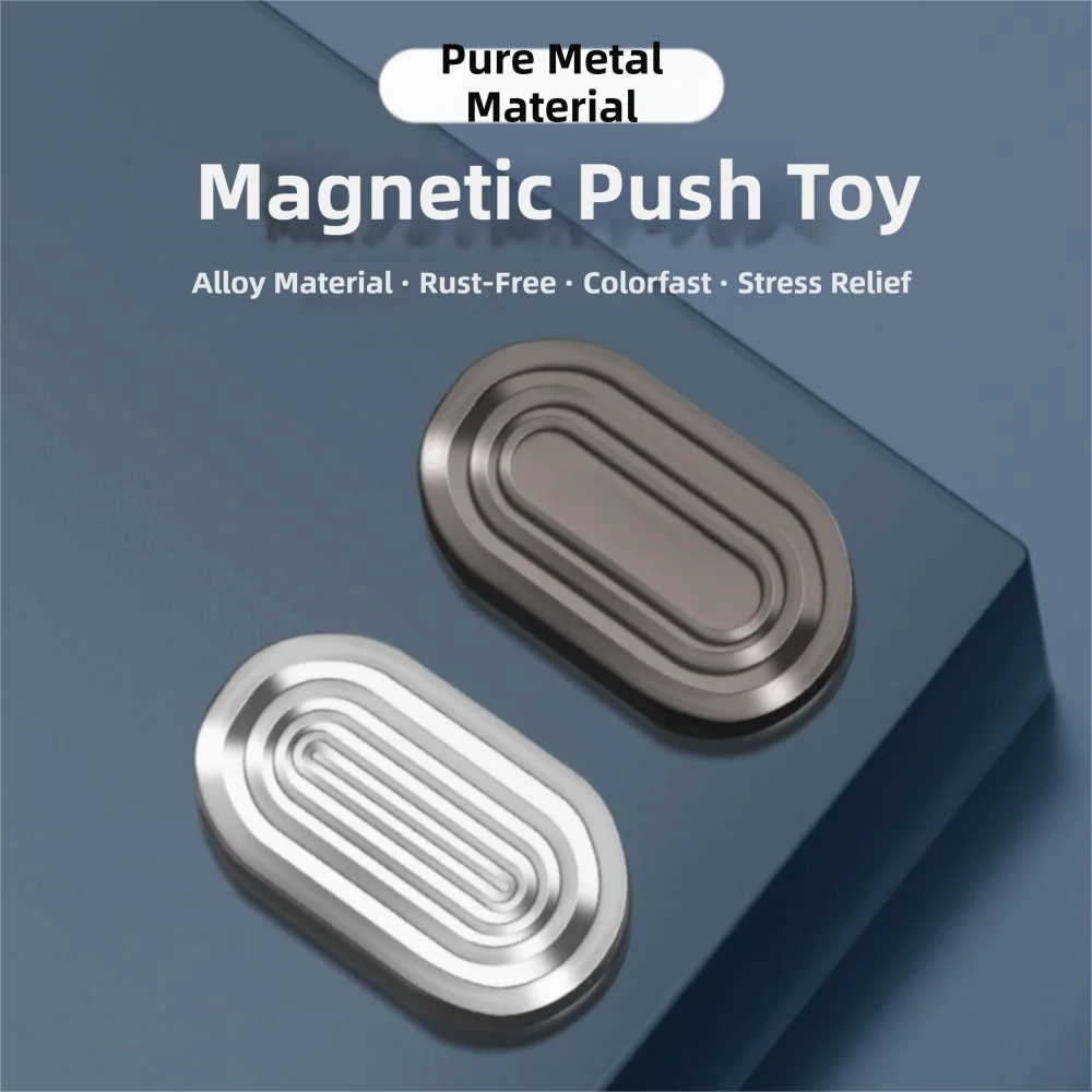 

Metal Construction Magnetic Push Card Magnetic Design Three-Layer Structure Fidget Slider Infinite Rhythm Three-Layer Push Card