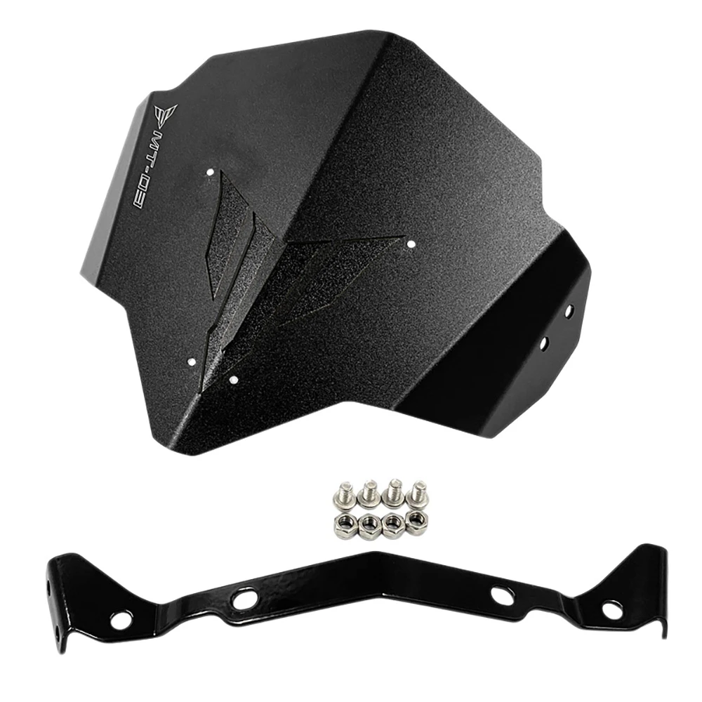 Deflectores de flujo de aire para parabrisas de motocicleta, pantalla protectora con soporte para Yamaha MT-03 MT25 FZ03 2015 2016