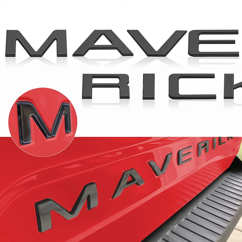 For pickup Ford Maverick Tremor rear trunk English letter sticker groove decorative word sticker