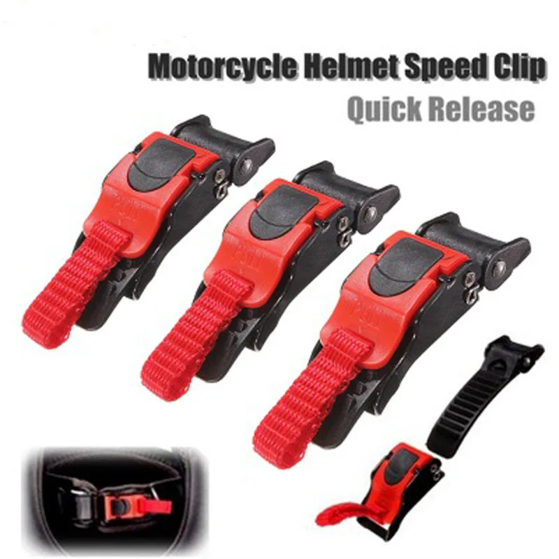 Motorcycle Helmet Speed Clip Chin Strap Pull Buckle Quick Connect Release Pull Buckle Black Red Motorcycle Helmet Lock