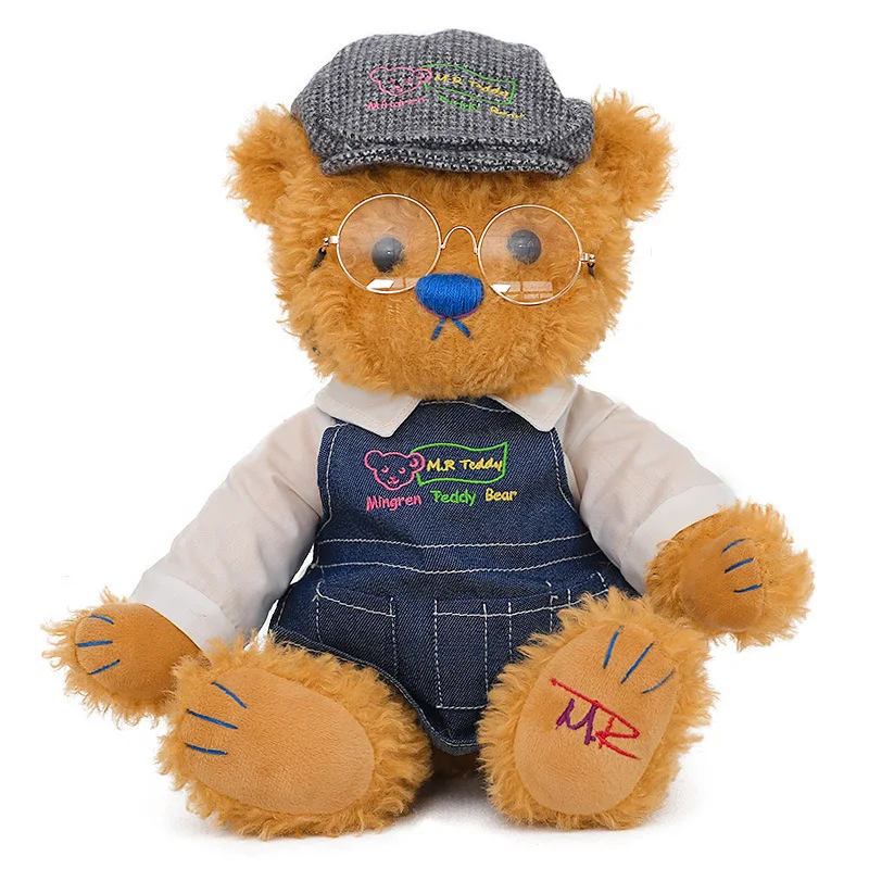 Pilot Bear Motorcycle Rider Teddy Craftsman Ted Plush Toy Stuffed