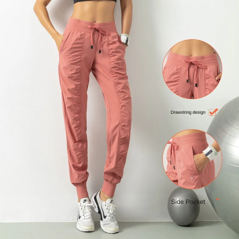 S-Sports Pants Female Lightweight Straight-Leg Ankle-Banded Pants Running Fitness Women's Pants