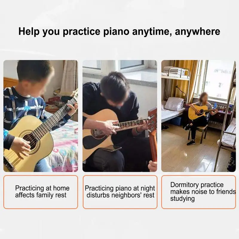 Guitar Mute Silencer Guitar Practical Mute Sound Reduction Silencer Guitar Fretboard Muting Silence Pad For Home Dorm Room