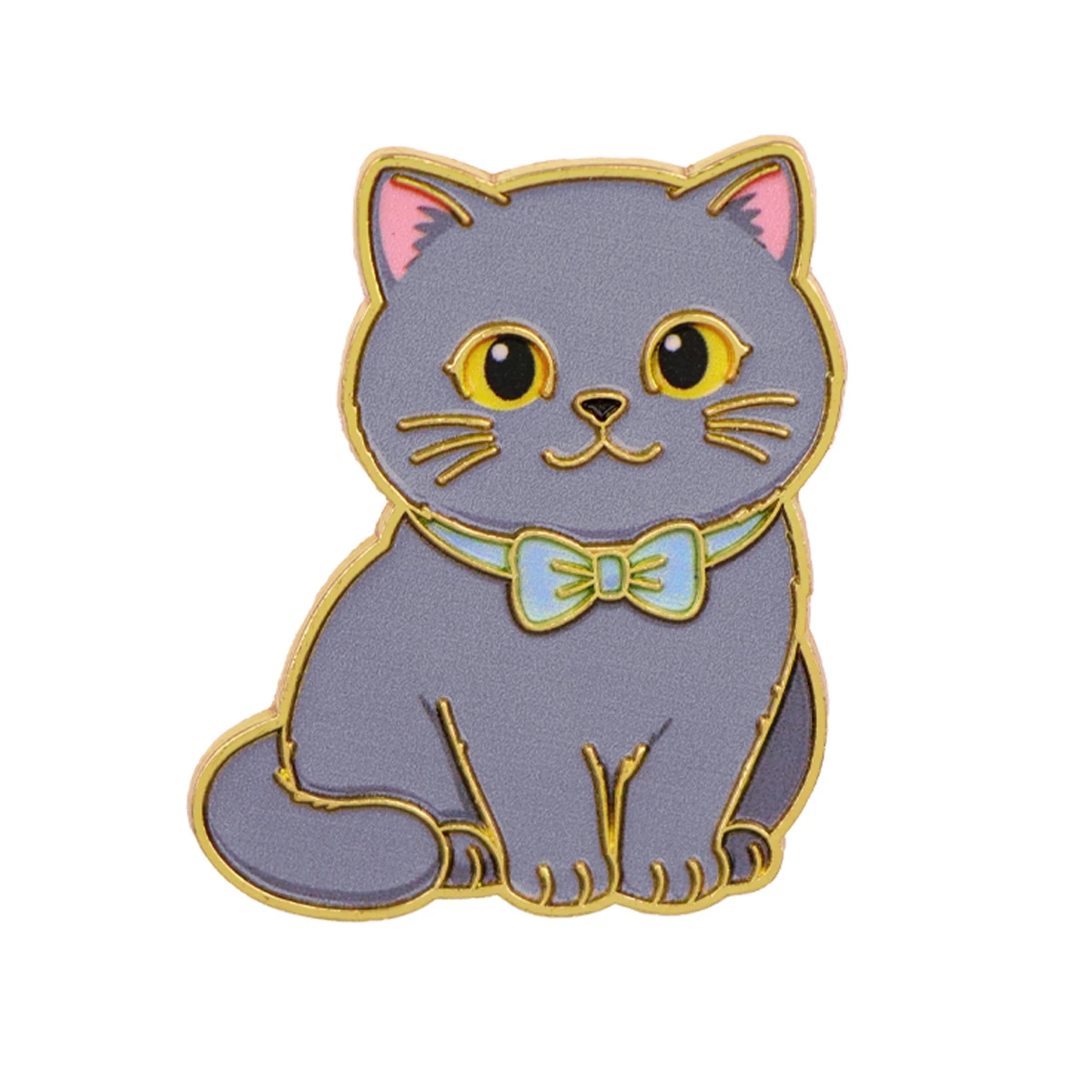 Cute Cat Brooch Cartoon Enamel Pins Badges for Backpacks Women's Lapel Pin Animal Collection Gifts Cosplay Accessories image 3