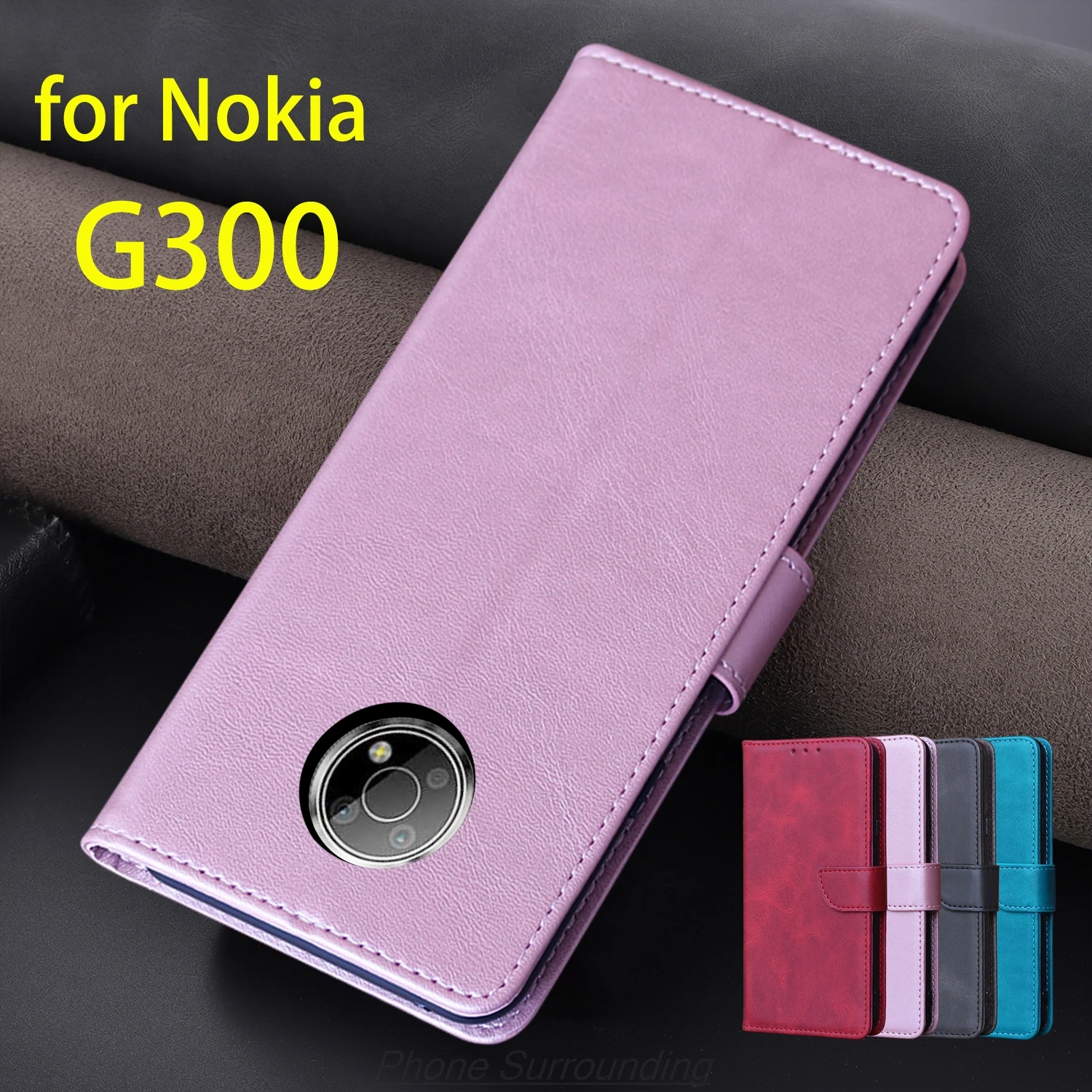 

Чехол-кошелек с откидной крышкой из искусственной кожи для Nokia G300, держатель для карт, сумки для телефона, защитная кобура, чехол Fundas Coque