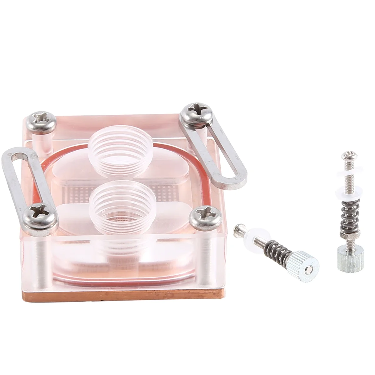 Front Hole CPU Water Cooling Block Cooler Acrylic Transparent South Bridge Northbridge Block for Computer CPU Block