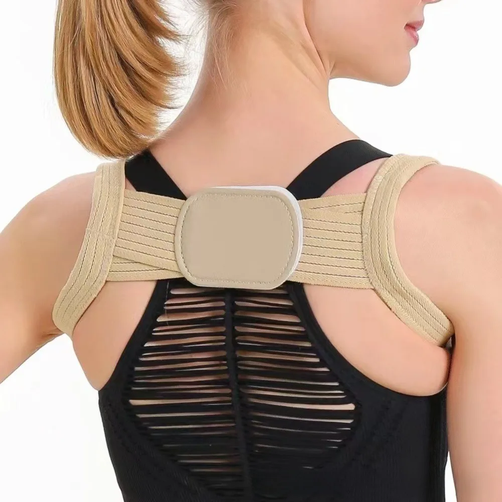 Adjustable Strap Posture Corrector Belt Comfort Fit Design Breathable Fabric Neck Brace Hunchback Relief Lightweight Material