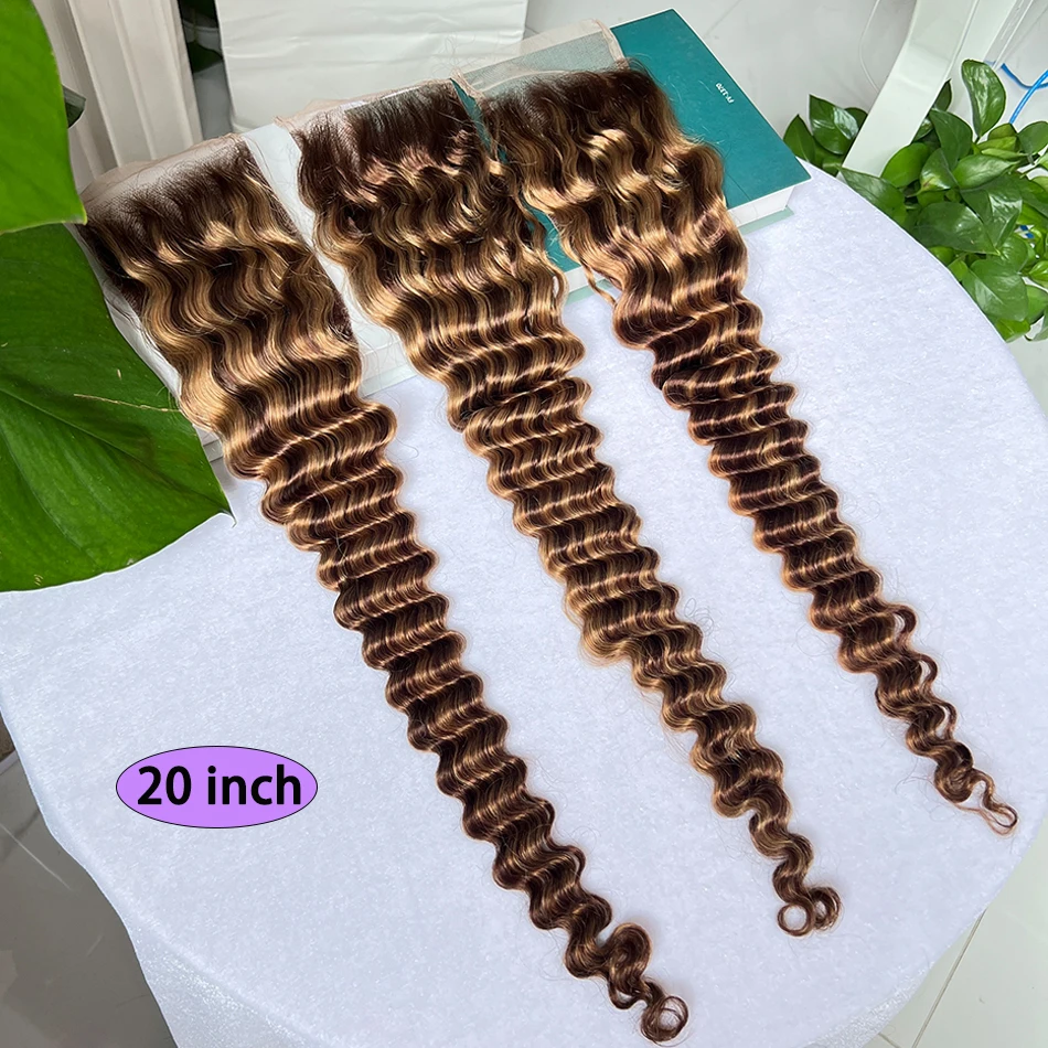 P4/27 تسليط الضوء على اللون 4x6 بوصة الدانتيل الشفاف إغلاق موجة عميقة الشعر البشري ابيض عقدة غير مرئية الدانتيل فيتنام الشعر الخام