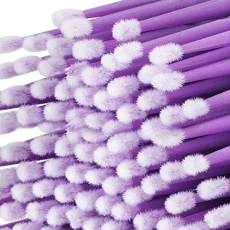 100 pçs/saco pincel de maquiagem descartável para extensão de cílios escova olho preto rímel escova delineador batom