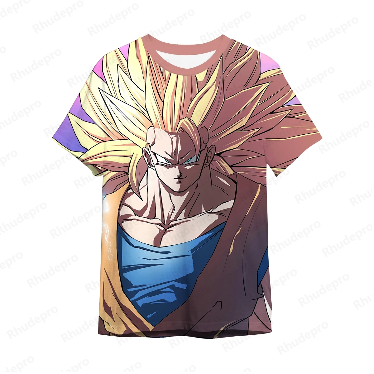 2024 Men's Shirt Dragon Ball Streetwear T-shirt Oversized Goku Harajuku Style Y2k Mens Goku Clothes Vegeta Tshirt Clothing