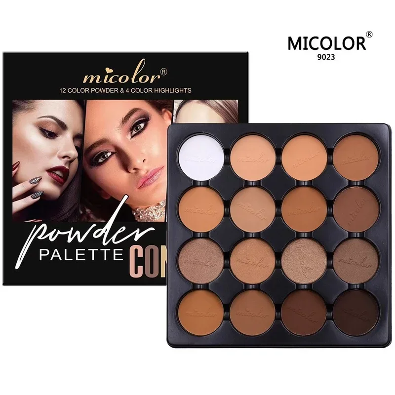 16 Color Face Contour Palette 3d Silhouette Nose Shadow Makeup Palette for Women Lasting Waterproof Blush Palette Pretty Makeup