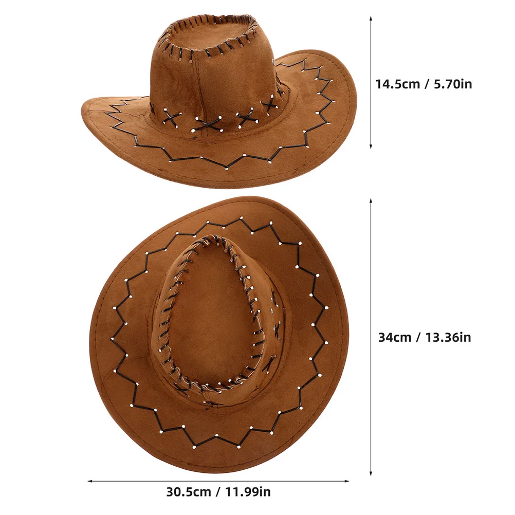 2-delige westerse cowboyhoed jeugd cowgirl kinderen Fedora Woody peuter polyester brede rand panamapet