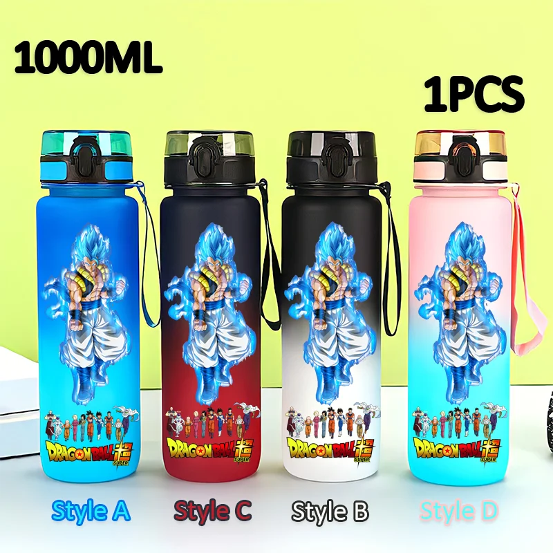 Dragon Ball 1000ML Kleurverloop Water Cup Kakarotto Vegeta IV Randapparatuur Cup Dragon Ball Super Student Volwassen Drinkbeker Gift
