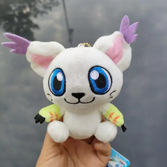 12cm Digimon Adventure Plush Keychain Set - Agumon Gabumon Piyomon Gomamon Patamon Tailmon Bag Charms for Fans Birthday Gifts