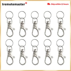 Batch Silver Color Rhodium Lobster Clasp Clips Key Hook Keychain Split Key Ring Findings Clasps DIY Keychains Making