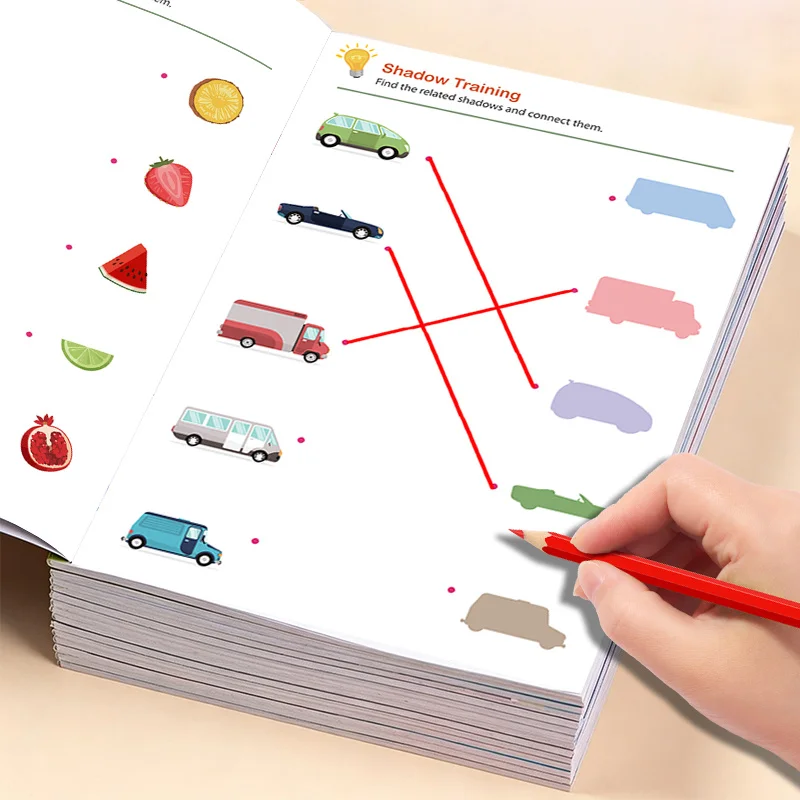 Visual Matching Activity Manual, 32 Pages of High-definition Color Pages, A5 Size, Paired Connection Activity Exercise Book
