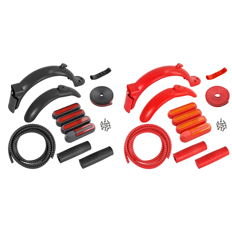 Electric Scooter Fender Line Tube Anti-Collision Strip Handlebars Grip Parts Accessories For Xiaomi M365 Pro2 Scooter Parts ,Red