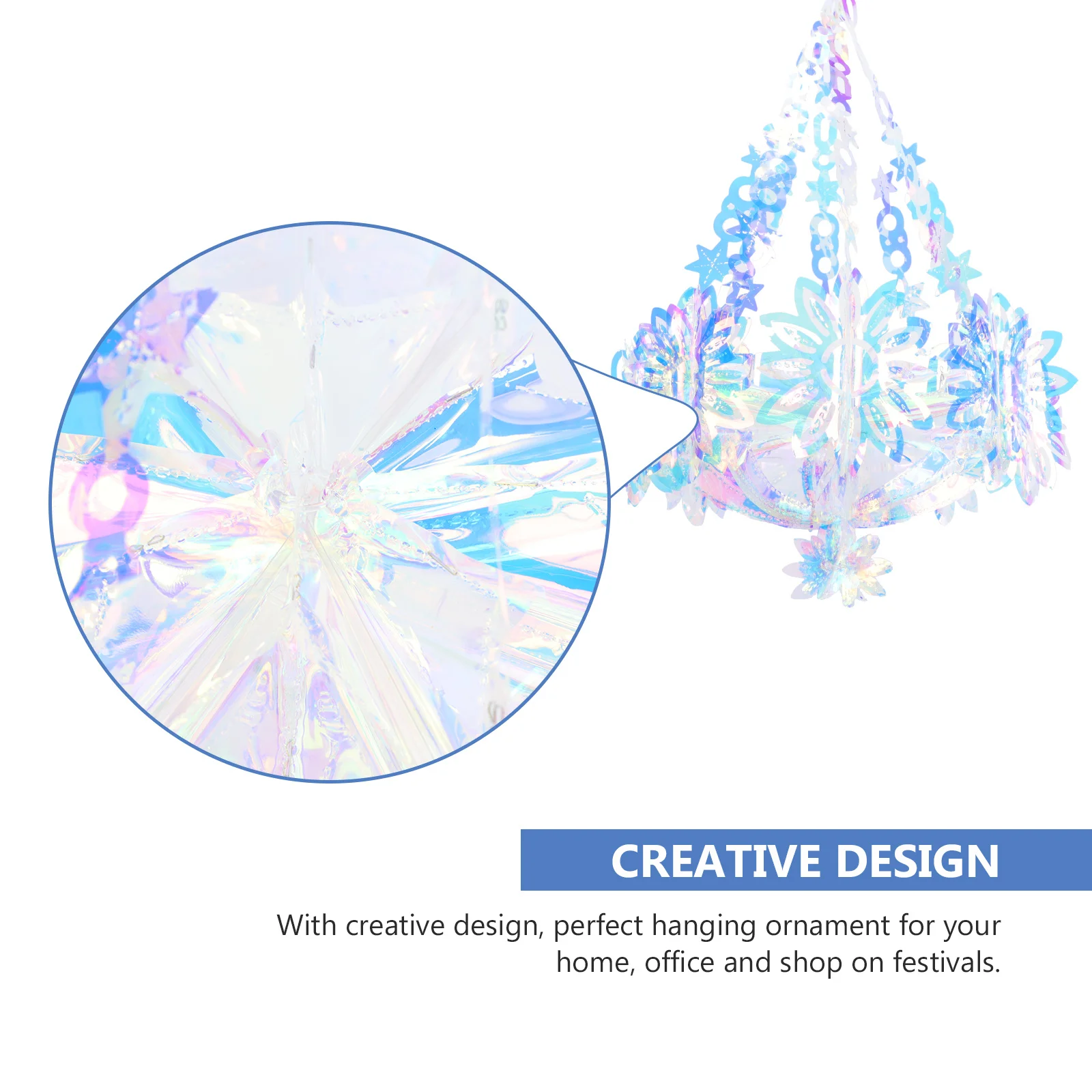 

1Pcs Neon Color Pendant Chandelier Decor Delicate Hanging Festival Ceiling Decoration Party Prop Home Office Holiday Adorn