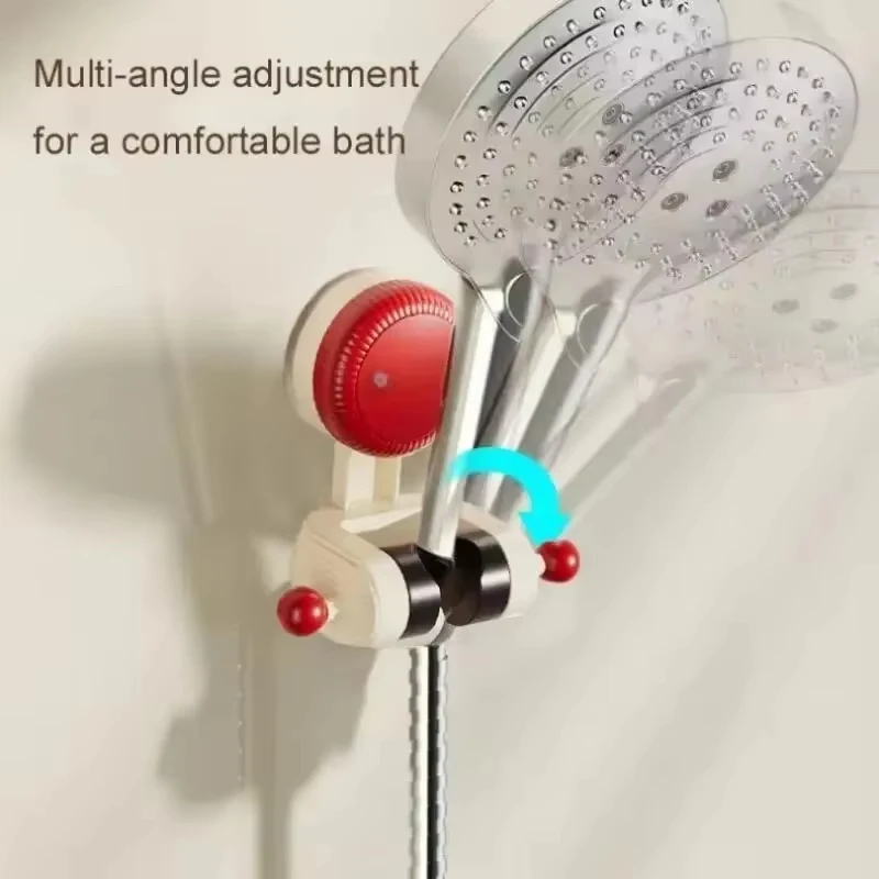 No-Punch Shower Head Mobile Bracket Swivelling Adsorption Shower Bracket Adjustable Shower Head Holder for Children