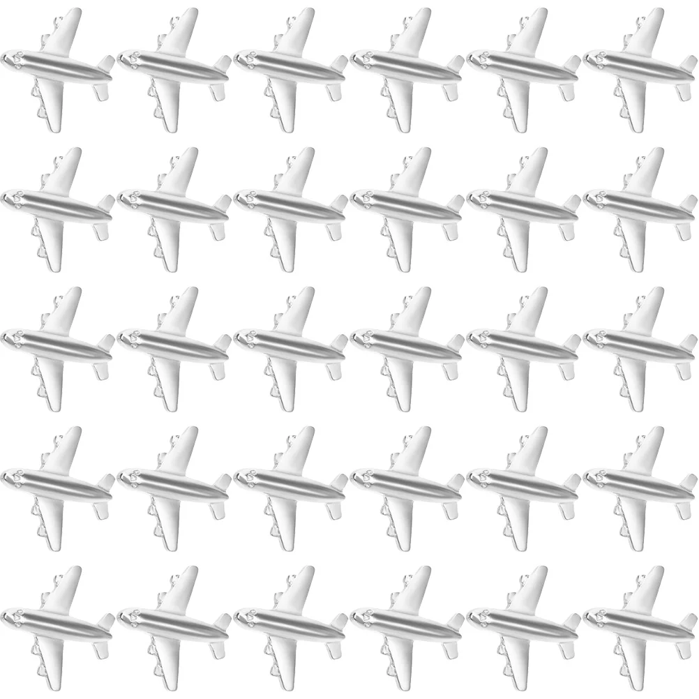 30 Pcs Pushpin Bulletin Board Thumb Tacks Aircraft Cork Plane Metal Felt Paper Pushpins
