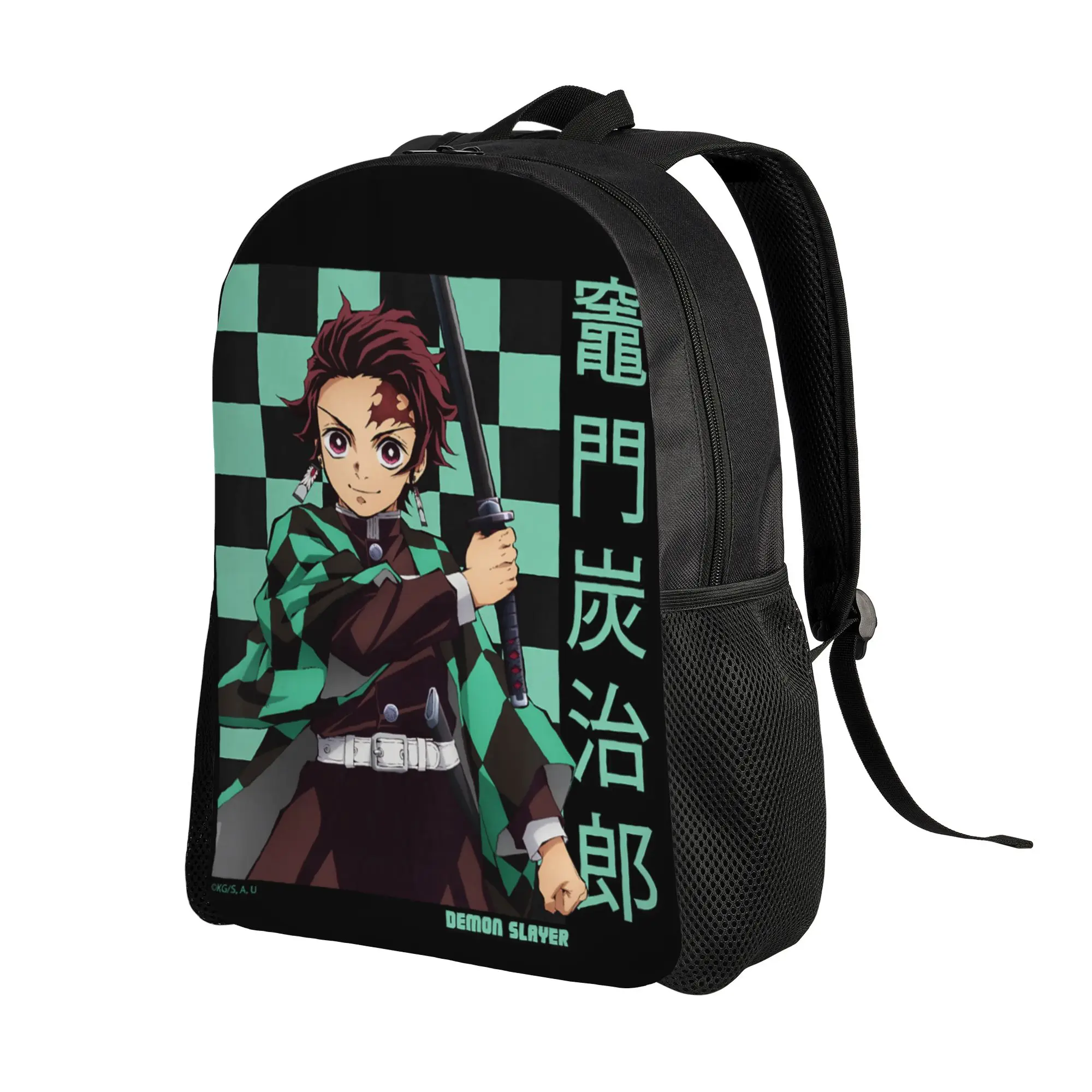Demon Slayer backpacks Kimetsu no Yaiba Tanjiro Water Breathing Sword Daypack mochila Campus Zipper Closure Rucksack