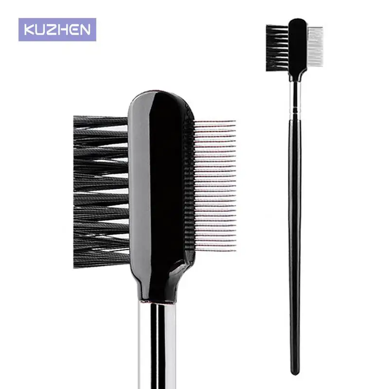 1PC Eyelash Brush Eyebrow Comb Makeup Brushes Professional Dual Makeup Tool maquiagem Black Kabuki Wood Beauty