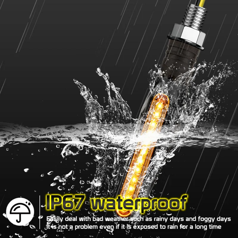 1PC Mini Motorcycle LED Turn Signal Lights Amber Flashing Light Blinker Turn Signal lamp 12V Moto Indicator Lamp Accessorie