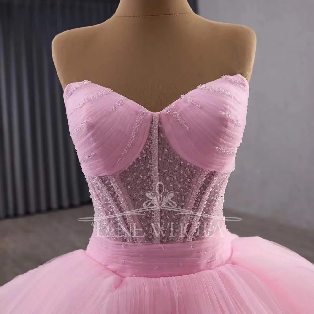 Элегантное длинное бальное платье в форме сердца, вечернее платье розового цвета со шнуровкой сзади, расшитое блестками и кристаллами, настраиваемое, подходит для женщин