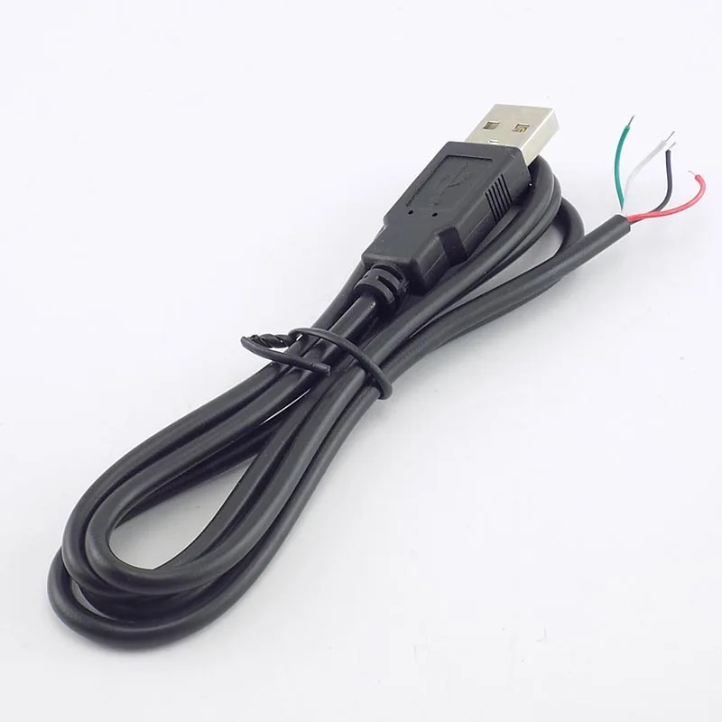 0.3/1/2M DIY Micro USB A Male 4 Pin Wire Data Cable Connector extension Cord Power Supply Adapter for USB fan Devices C6