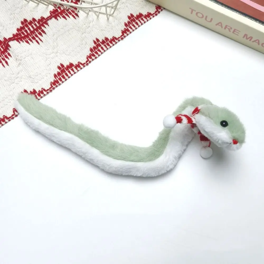 Plush Year of The Snake Plush Toy Little Snake Wrap Around Arm Snake Stuffed Plush Doll Kawaii Soft Green Snake Animal Doll