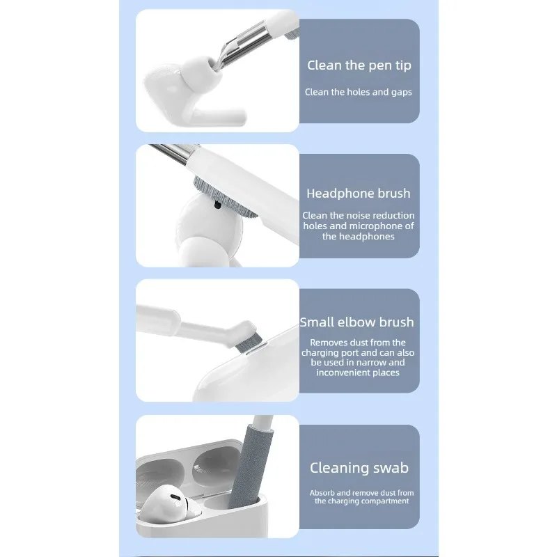 متعددة الوظائف طقم التنظيف الرقمي لوحة المفاتيح الهاتف كاميرا الكمبيوتر سماعة فرشاة نظافة مجمع الغبار لوحة المفاتيح وسادة مسند المعصم