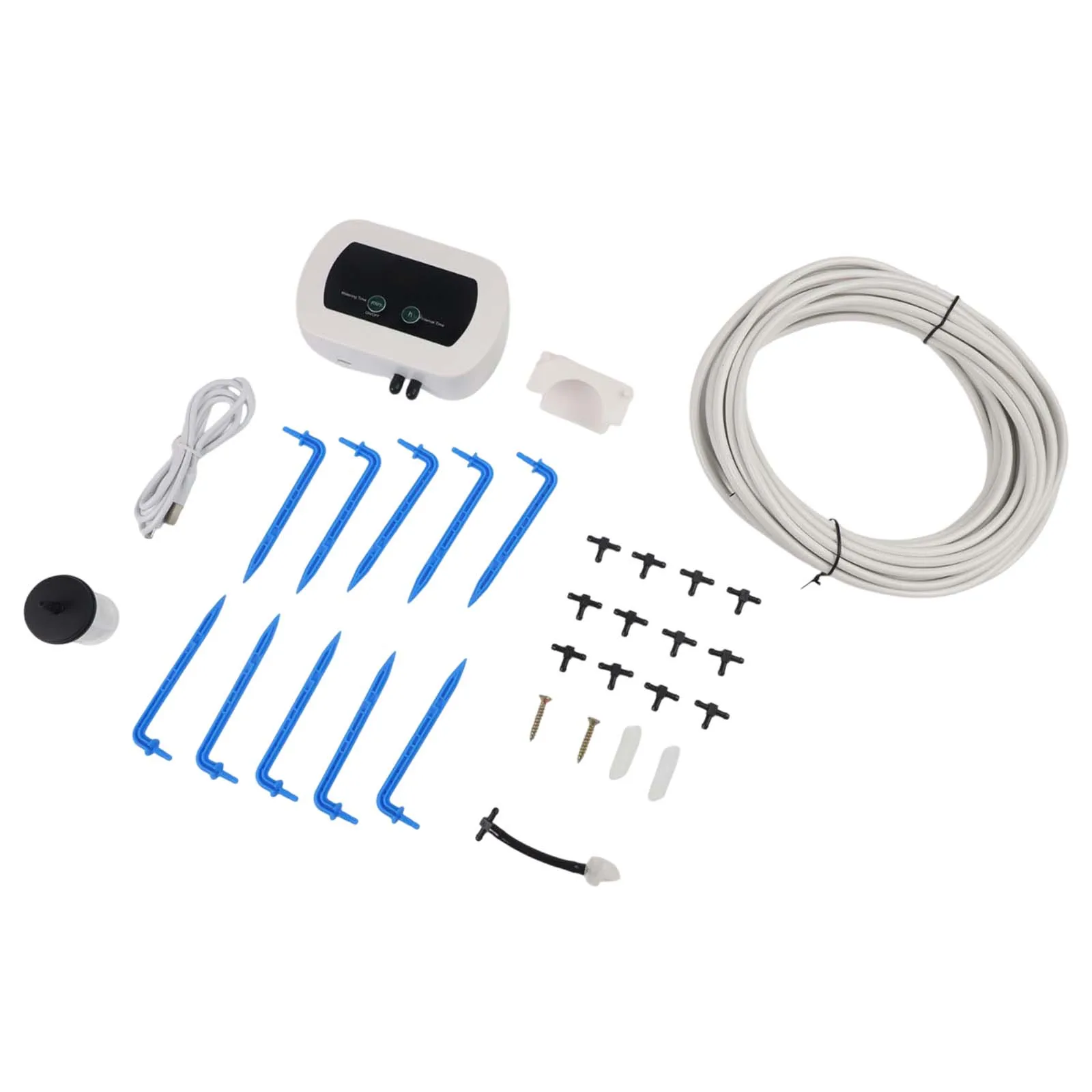 نظام الري بالتنقيط الذكي للبستنة المنزلية، بطارية 2200 مللي أمبير في الساعة تعمل ما يصل إلى 50 يومًا مع أوضاع مؤقت قابلة للتخصيص