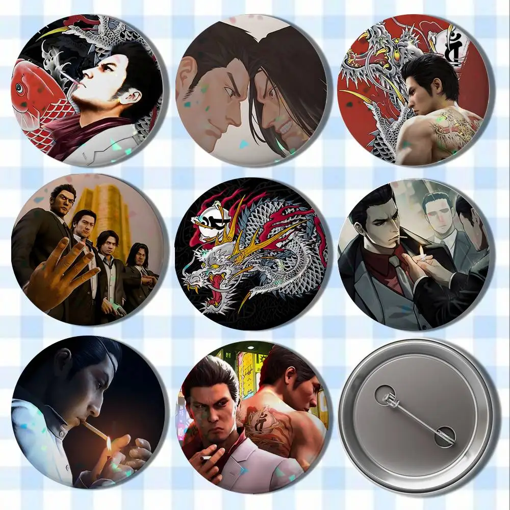 

Yakuza 0 Game Badges Button Round Creative Pin Brooch Badge Bag Decor Accessories Fans Collect Friends Gifts