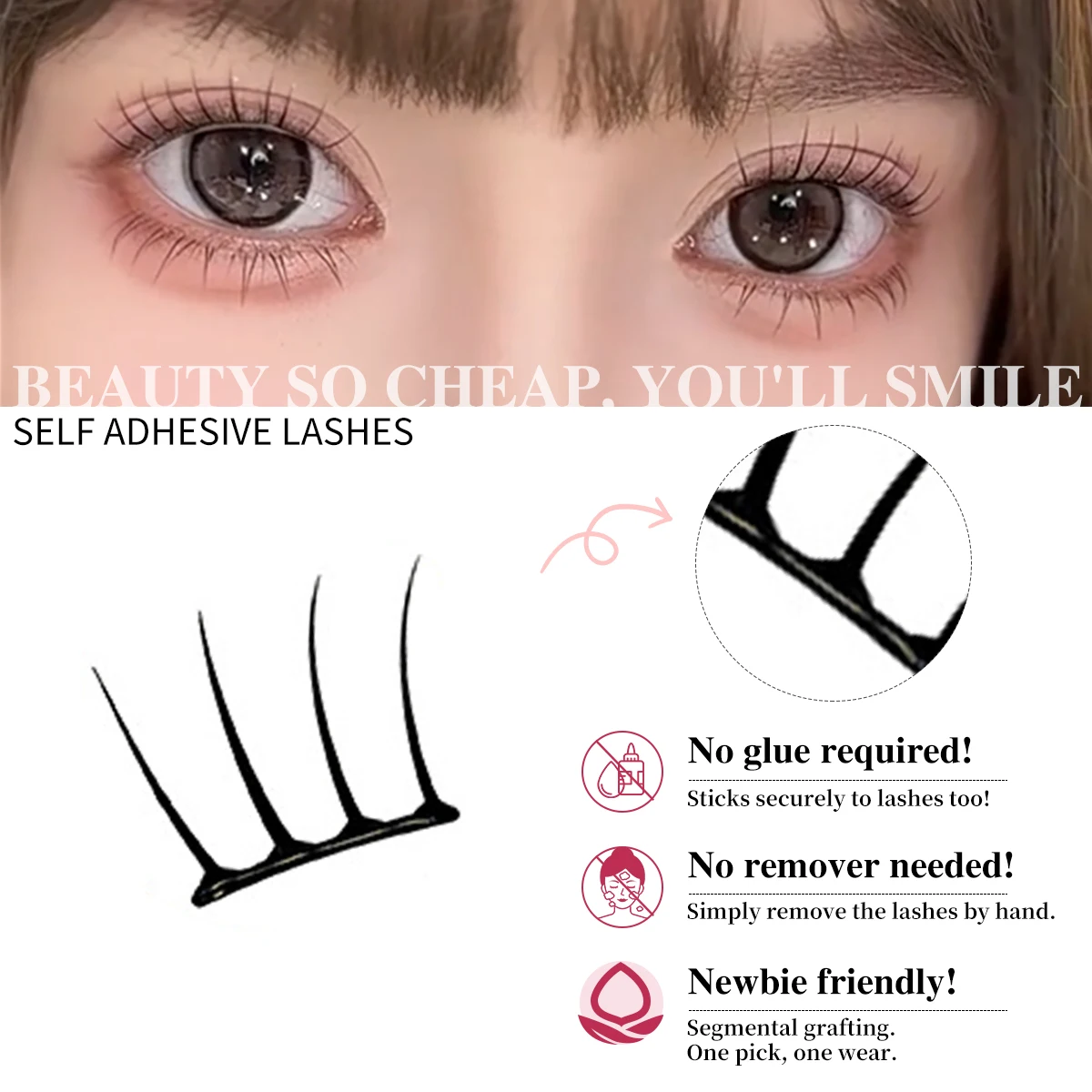 مجموعات الرموش المغناطيسية 8 صفوف بدون غراء رموش ناعمة طبيعية قابلة لإعادة الاستخدام رموش صناعية رقيق حليقة رقيقة جدا