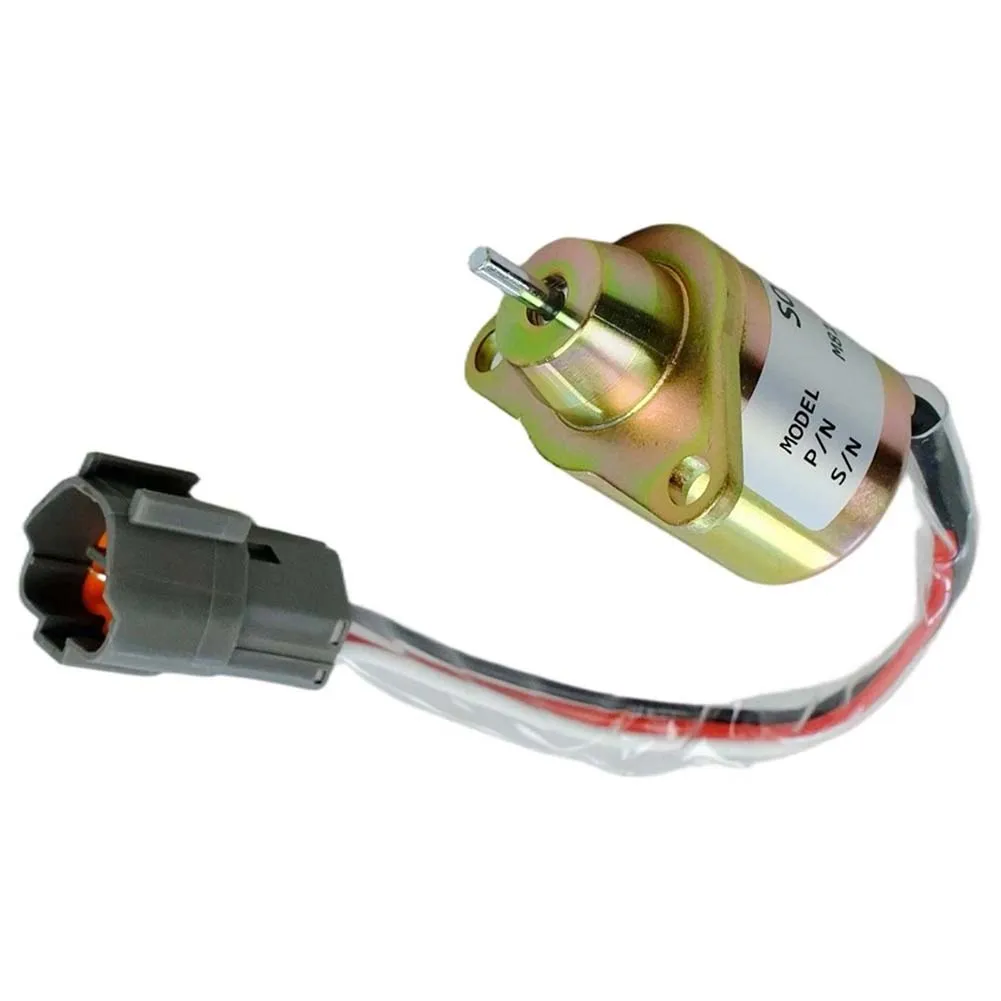 Fuel Shut Solenoid 119233-77932 12VDC Engine Stop Valve For Yanmar For Tractor For Excavator For Loader For Bulldozer For Forkli