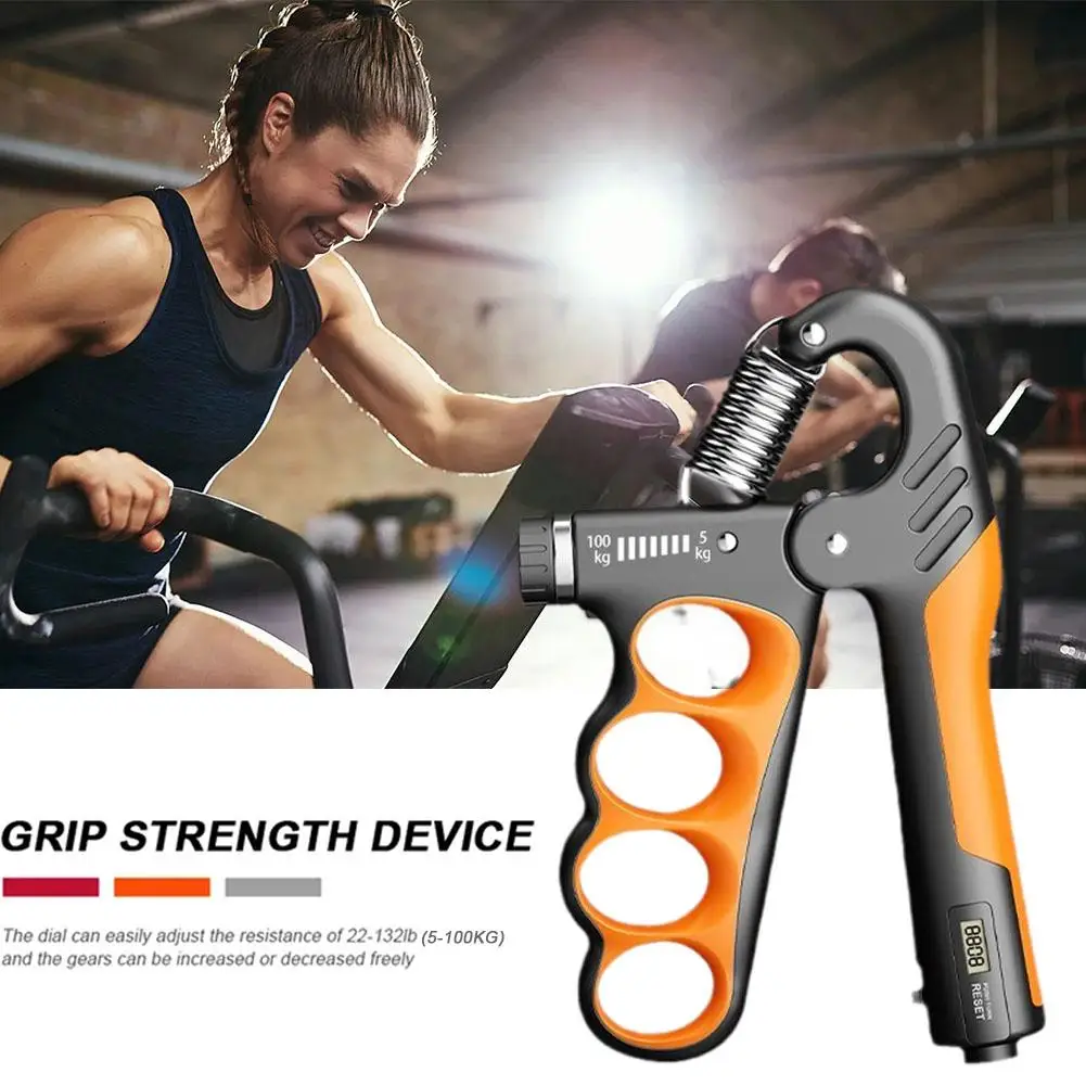 5-100kg Hand Grip Adjustable Strengthener Hand Exerciser With Counter Wrist Forearm And Hand Trainer For Muscle Building