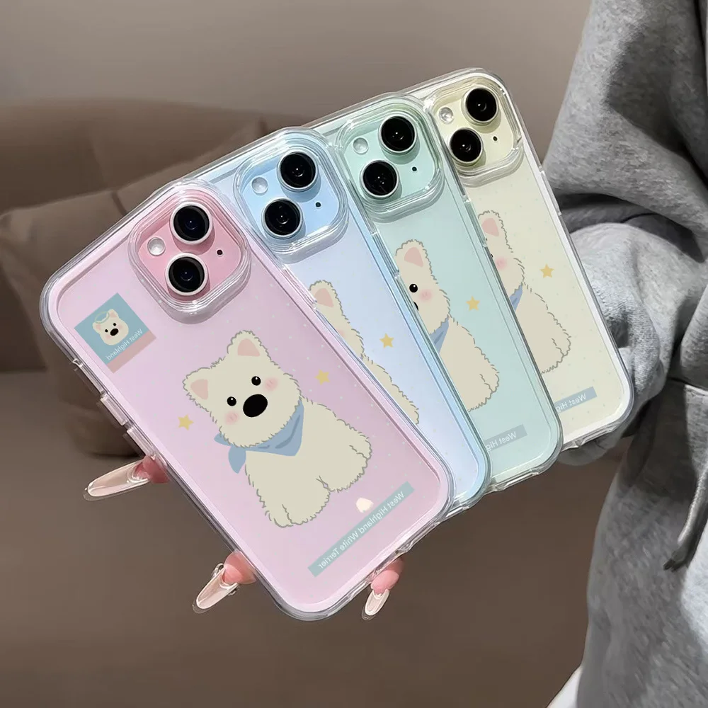 Polka Dot Niedlicher Welpe Transparente Handyhülle für iPhone 17 13 16 15 11 12 14 Pro Max 17 Air XR X Hülle Silikon Weiche Stoßfeste Abdeckung – Detail 7