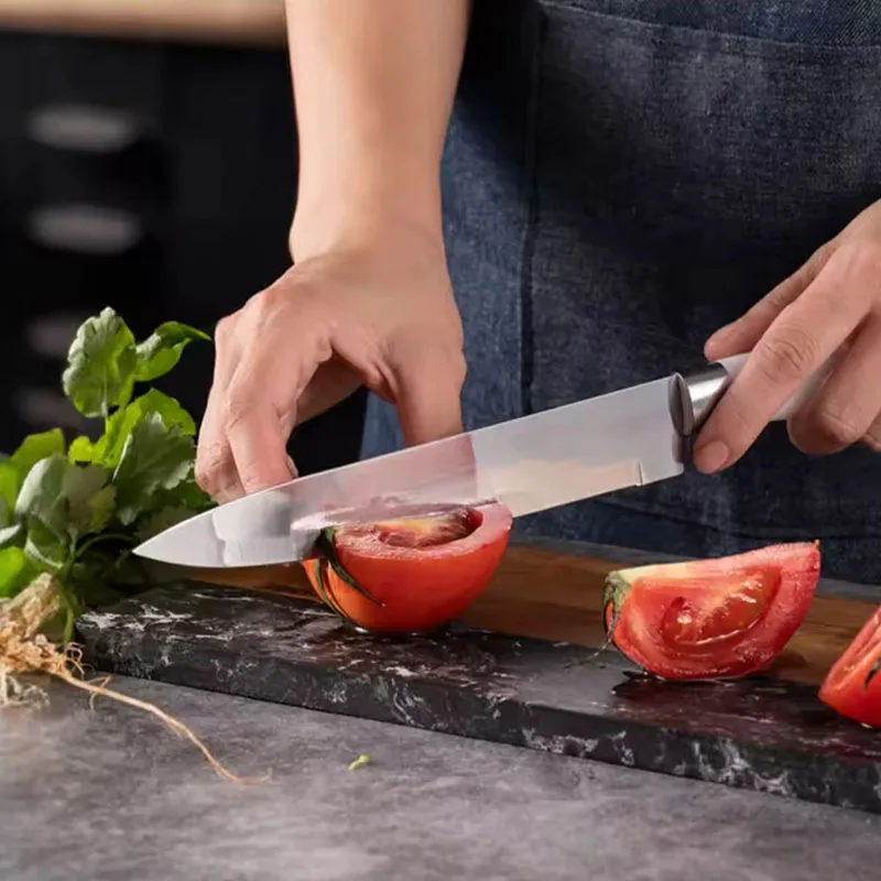 Kitchen Knives White Handle Paring Knives with Straight Edge Paring Knife Fruit Vegetable Knife Sharp