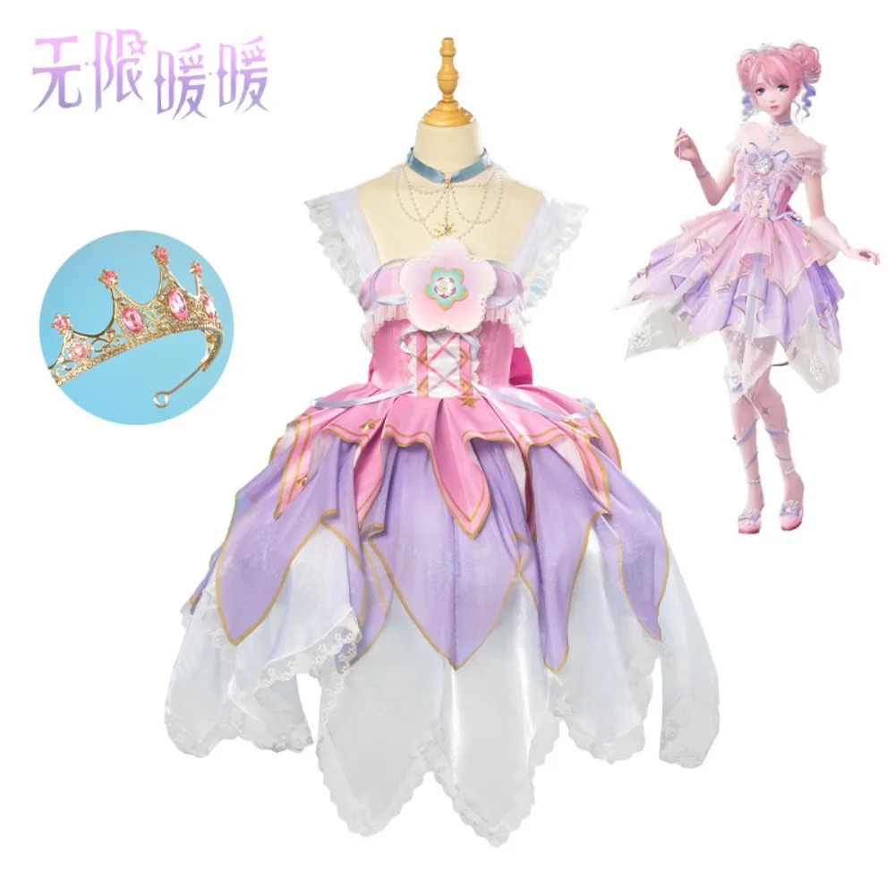 

Game Infinity Nikki Birthday Outfit Cosplay Set Pink Cute Dress Costume Adult Women Halloween Carnival Comic Con Party Outfit