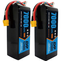 DXF 6S Lipo Battery 22.2V 100C 7000mAh with XT60 Plug SoftCase For 1/8 Buggy Truggy Offroad Car Boat Truck Airplane UAV RACING