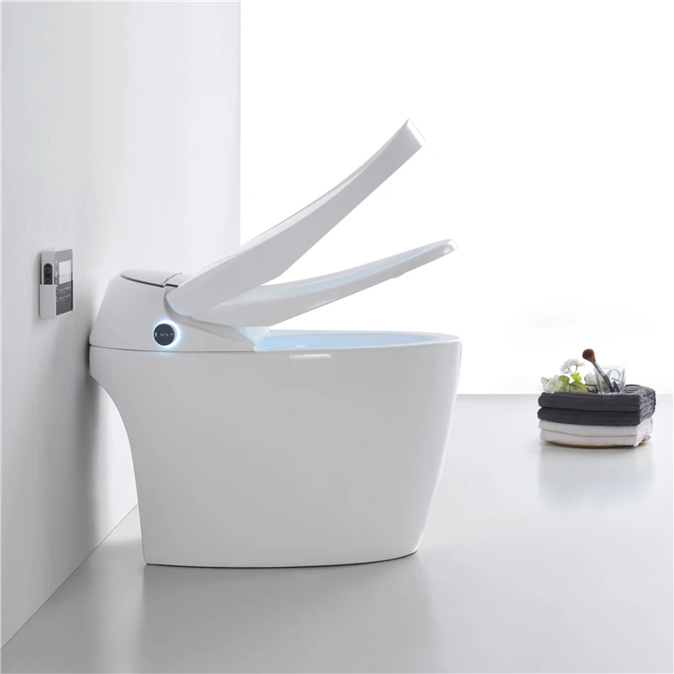 110 p-trap europe modern electric commode automatic closestool intelligent back to wall toilet smart wc for bathroom