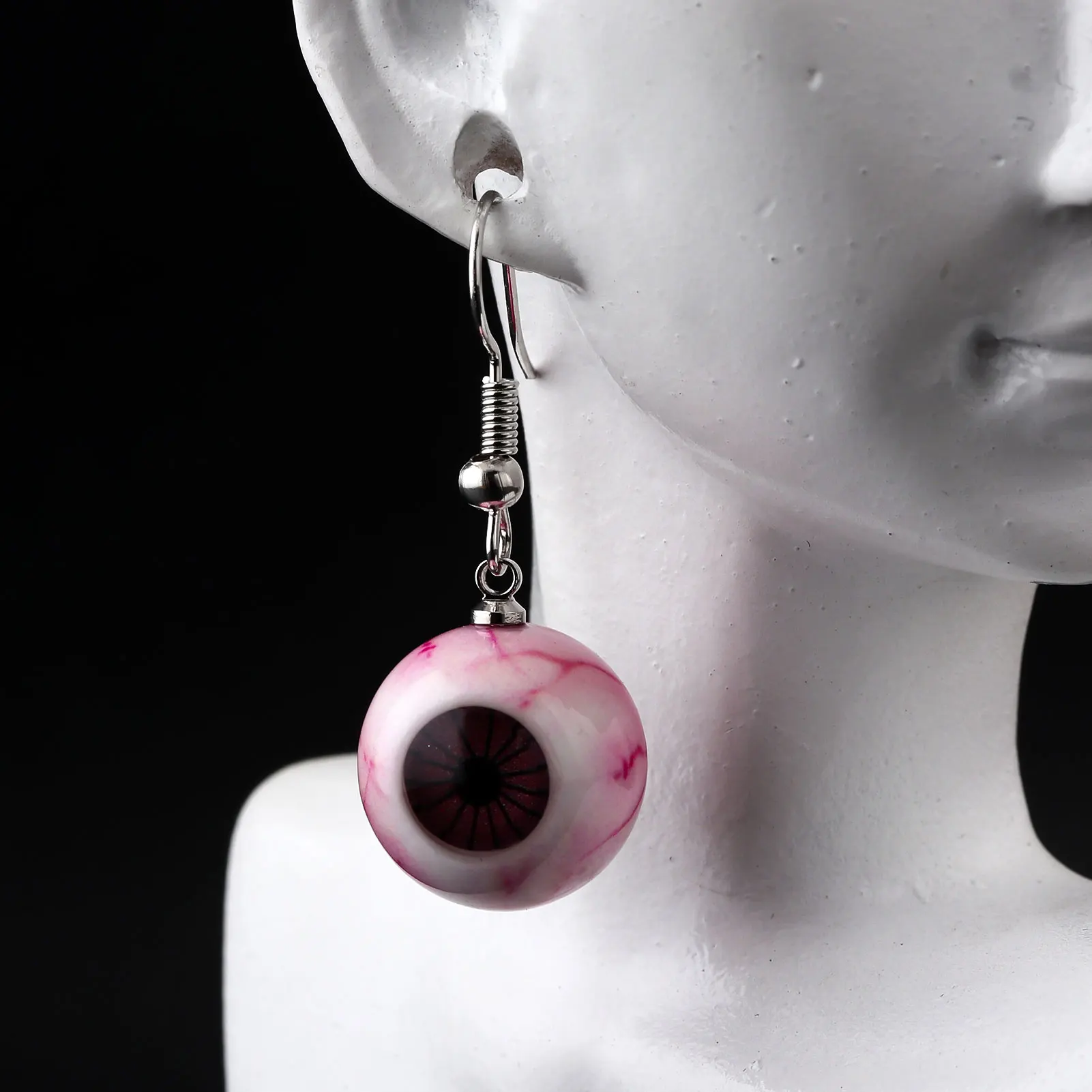 Devil Eyeball Acrylic Earrings Women's New Gothic Evil Eye Pendant Earrings Jewelry Accessories Halloween Horror 3D Gift