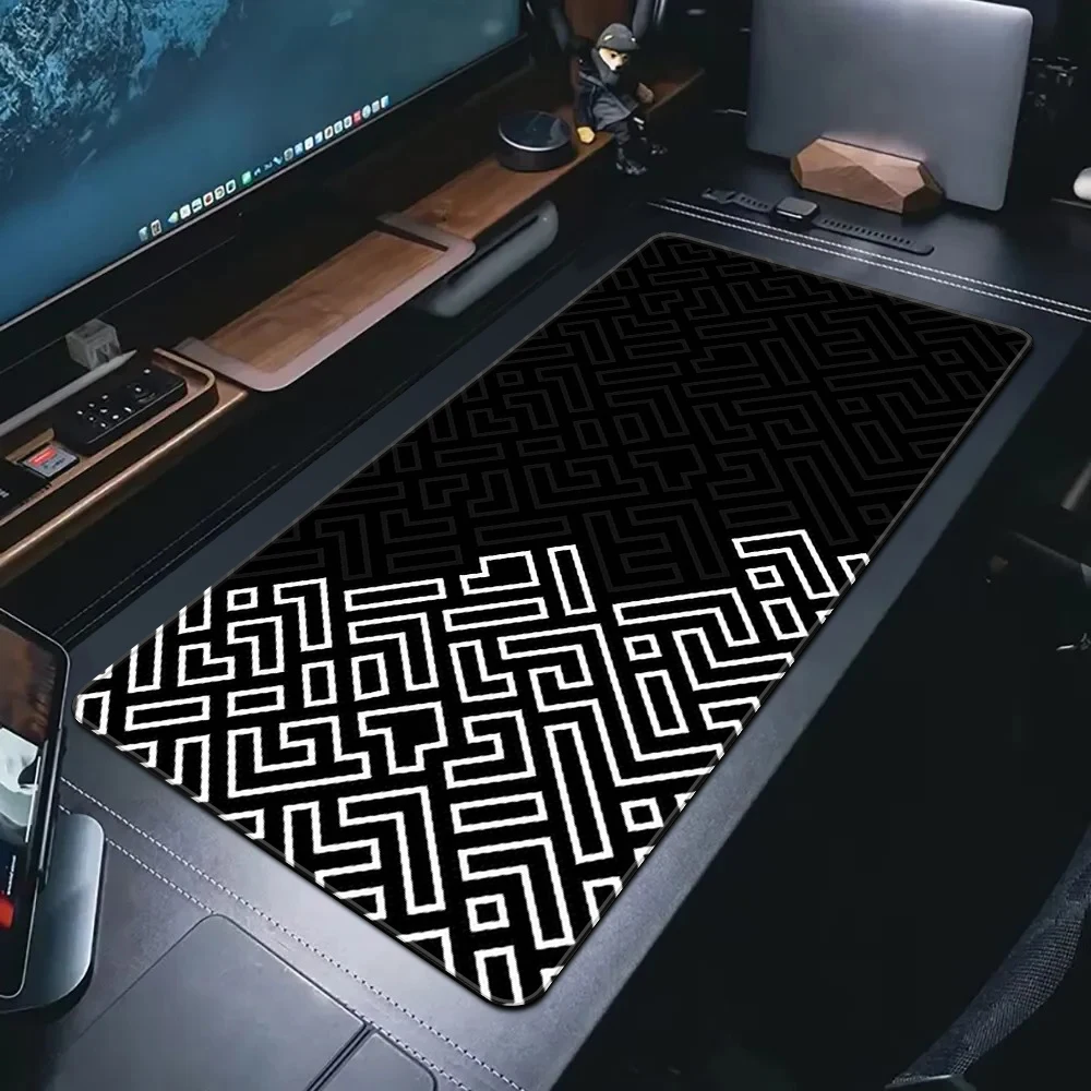 

Large Mousepad Simple Line Art Mouse Pad Pc Pc Gamer Computer Gaming Accessories 100x50cm Keyboard Table Mat HD Print Mouse Mat