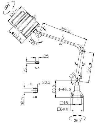 For M2 M6 M8 series 24V 220V LED machine tool lighting