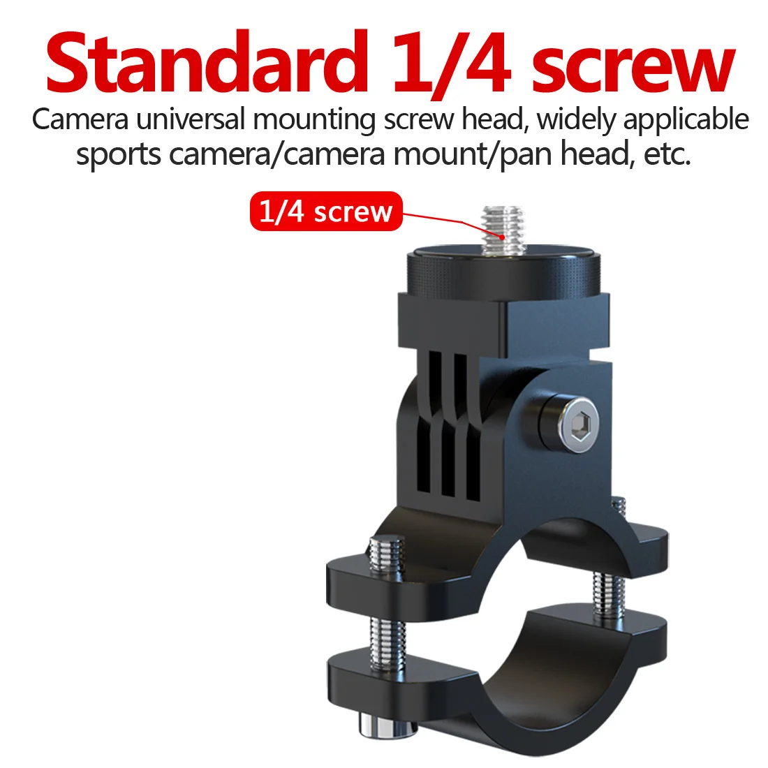 Metall Radfahren Bike Mount Motorrad Lenker Halter 1/4 Schraube für GoPro 10 9 8 für Insta360 ONE X X2 R kamera für DJI Action 2 – Detail 17