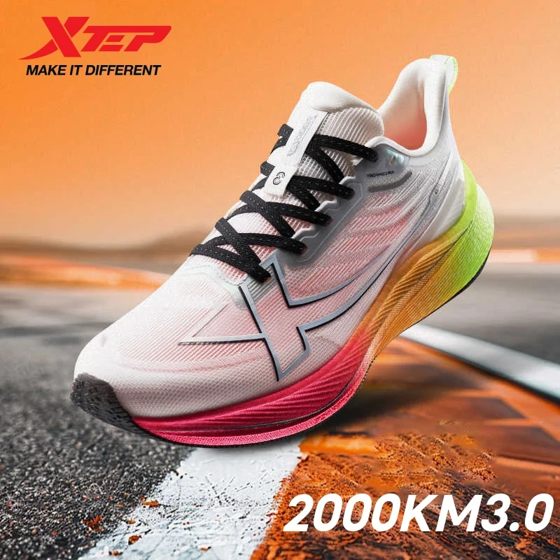 Tênis de Corrida Xtep 2000km 3.0 para Homens, Sneakers de Primavera com Amortecimento, Resistentes ao Desgaste e Leves 875119110032