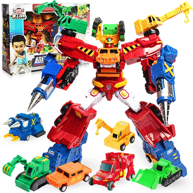 6 IN 1 Hyper Builoion Hello Carbot Transformation Robot Toys Action Figures  Deformation Engineering Car Truck Crane Vehicle Toy - AliExpress 26